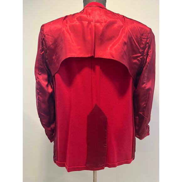 Hickey Freeman Red Cashmere Suit Jacket Blazer 3 Button Size 42 JP - Picture 7 of 9